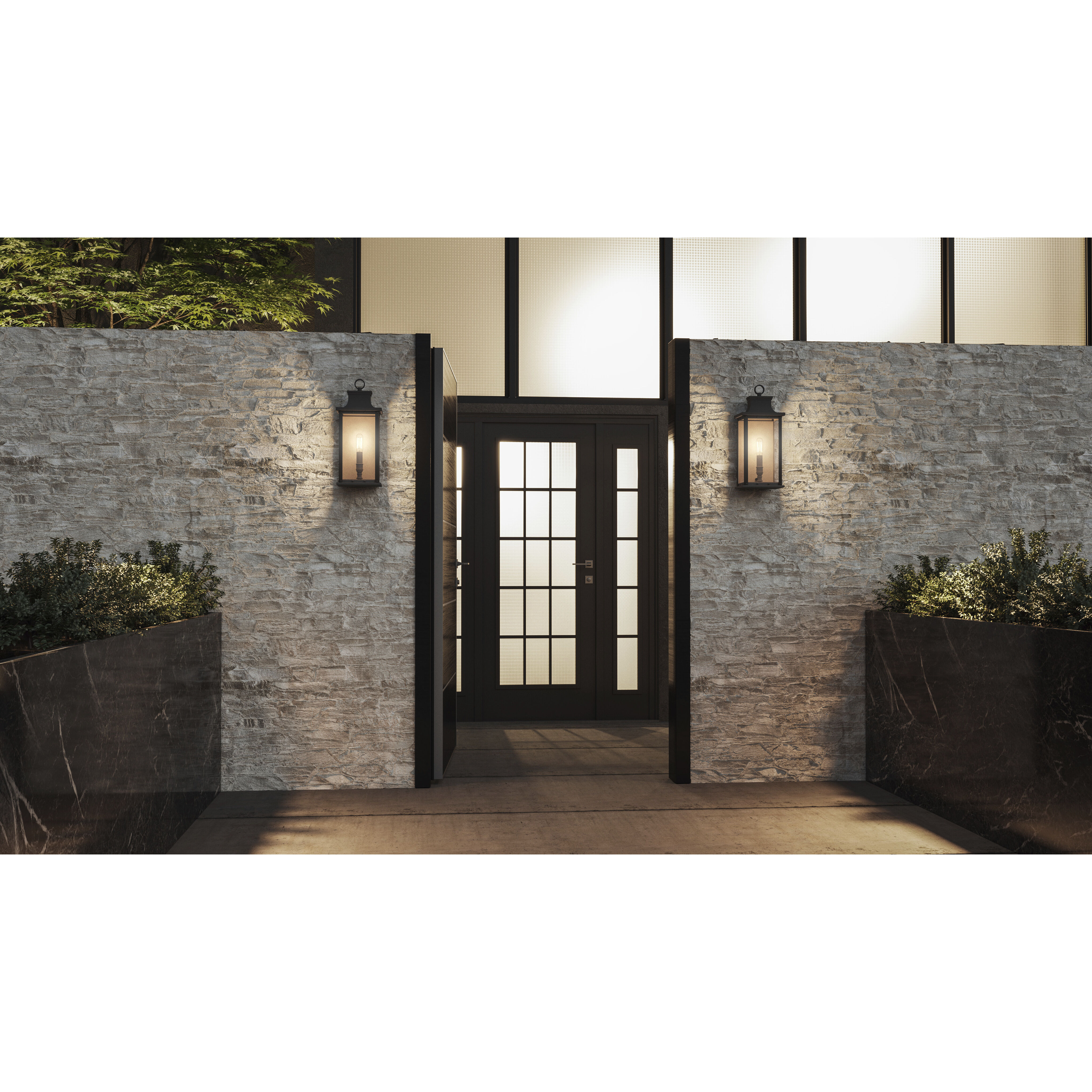 Abernathy 1 Light 16 inch Old Bronze Outdoor Wall Lantern, Small 