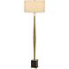 Salford 61.5 inch 150.00 watt Antique Brass and Marble Floor Lamp Portable Light