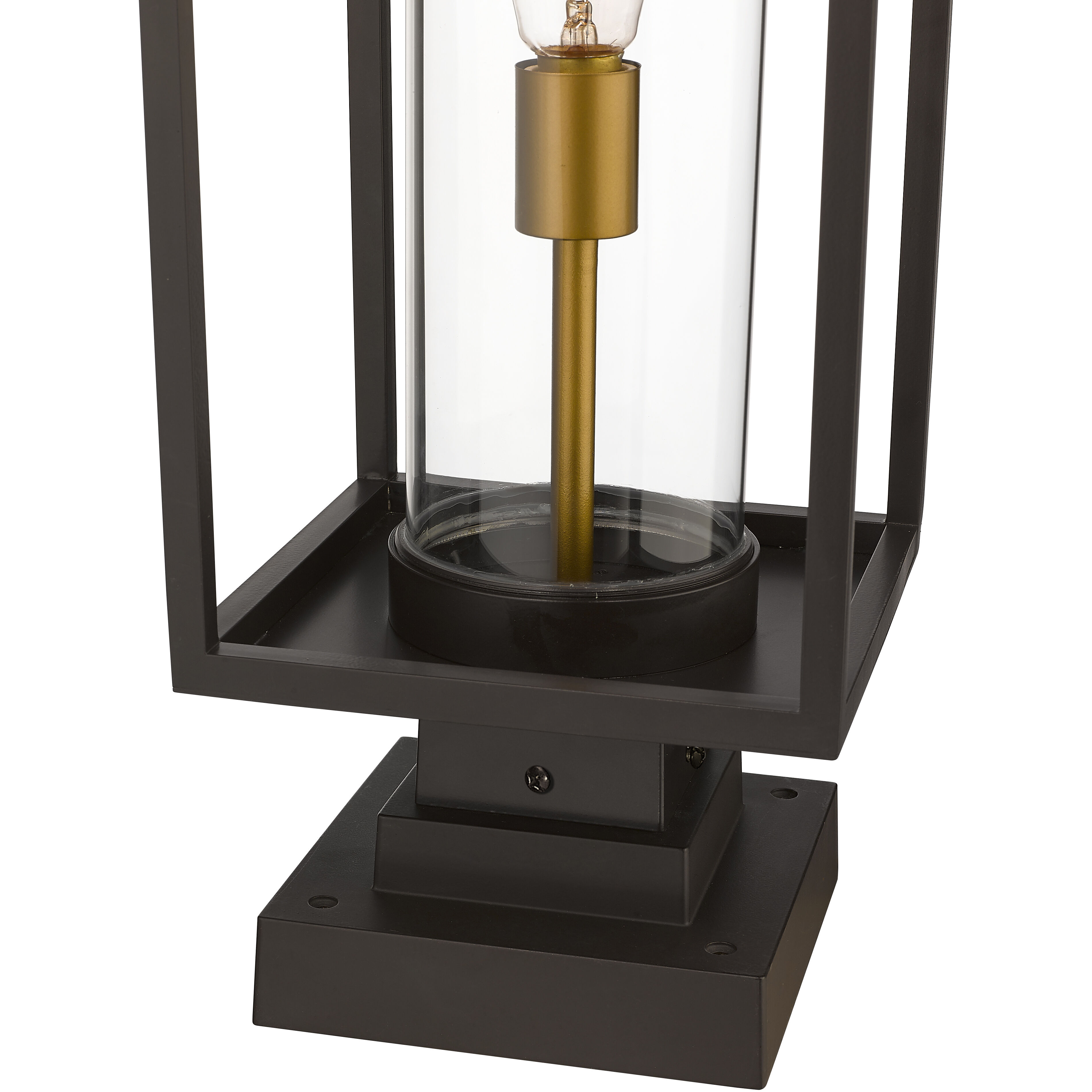 Dunbroch 1 Light 22.75 inch Deep Bronze and Outdoor Brass Outdoor Pier Mounted Fixture