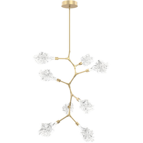 Blossom LED 31.7 inch Gilded Brass Chandelier Ceiling Light, Modern Vine