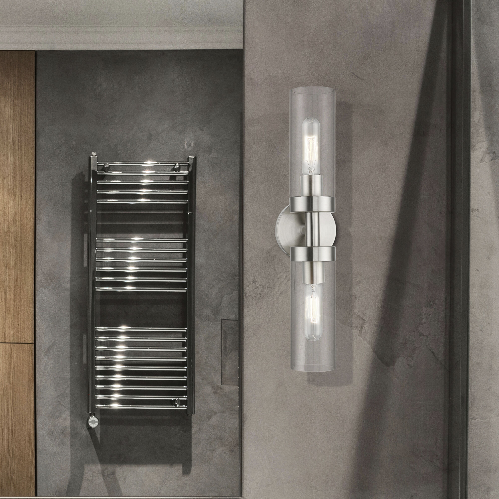 Ludlow 2 Light 4.25 inch Brushed Nickel Vanity Sconce Wall Light