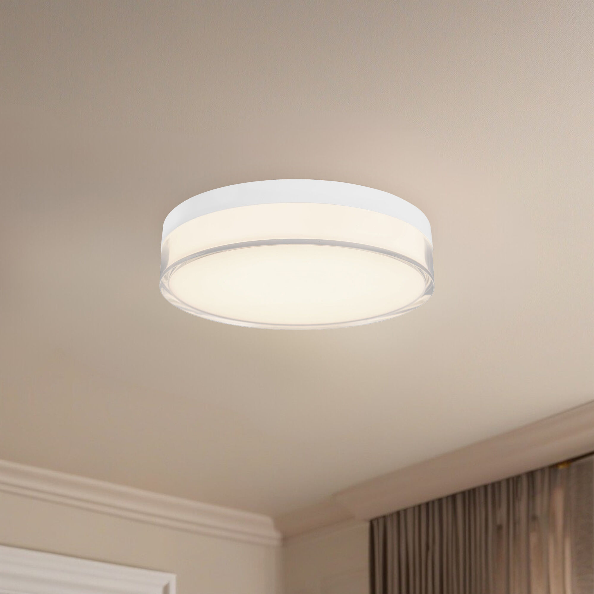 Quara 7 inch White Flush Mount Ceiling Light
