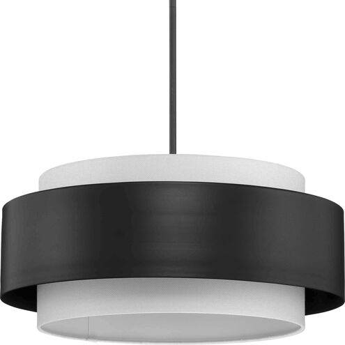 Silva 3 Light 22 inch Matte Black Pendant Ceiling Light, Design Series
