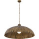 Zinnia 1 Light 36 inch Antique Brass Pendant Ceiling Light