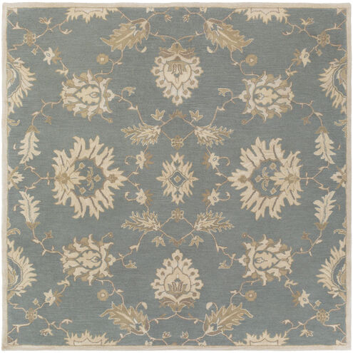 Caesar 72 X 72 inch Medium Gray/Ivory/Olive/Brown Handmade Rug in 6 Ft Square, Square