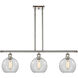 Ballston Athens LED 36 inch Polished Nickel Island Light Ceiling Light in Clear Glass, Ballston