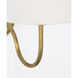 Amber Lewis Lyndsie LED 6 inch Hand-Rubbed Antique Brass Cordless Sconce Wall Light in Linen, Small