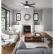 Builder 52 inch Matte Black with Matte Black/Greyed Walnut Blades Ceiling Fan