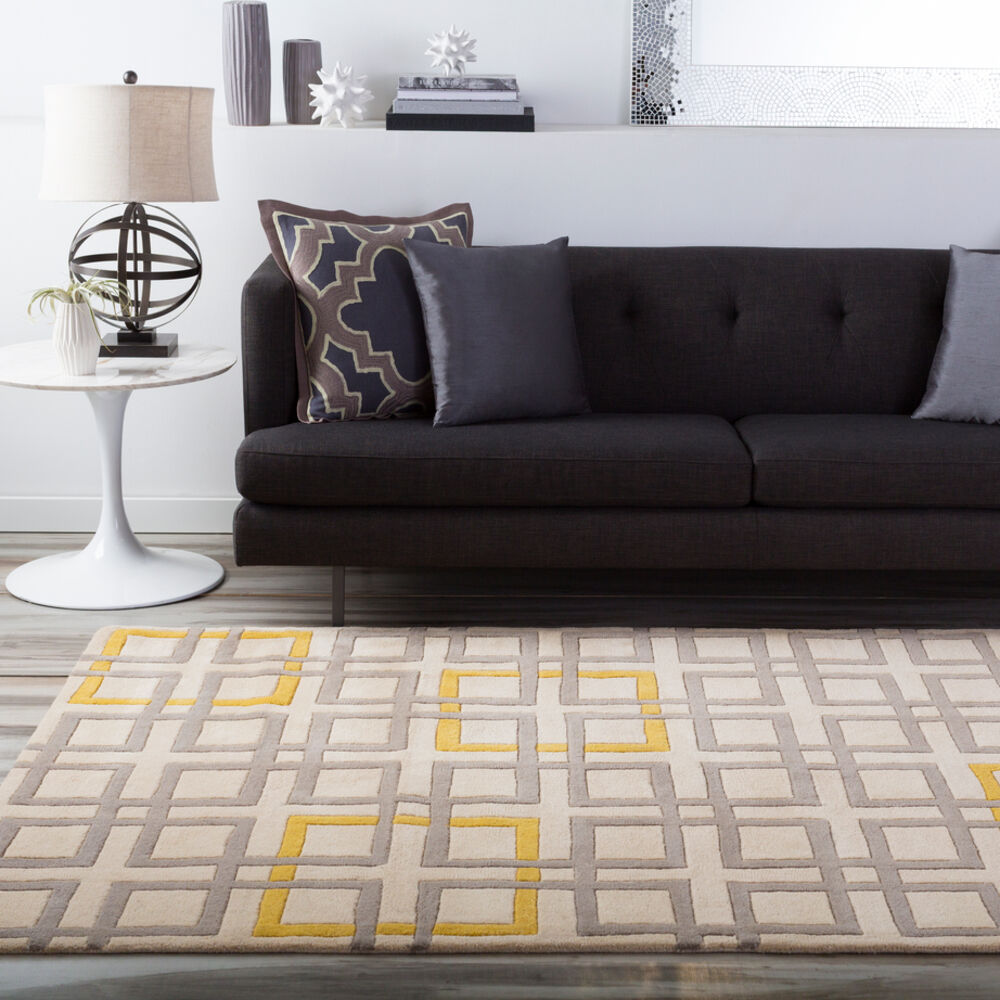 Artist Studio 96 inch Yellow and Gray Area Rug, Wool