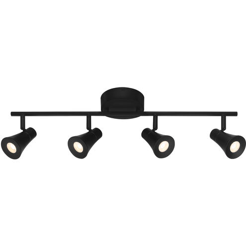 EnviroLite 4 Light 120 Matte Black Track Kit Ceiling Light, Straight Bar