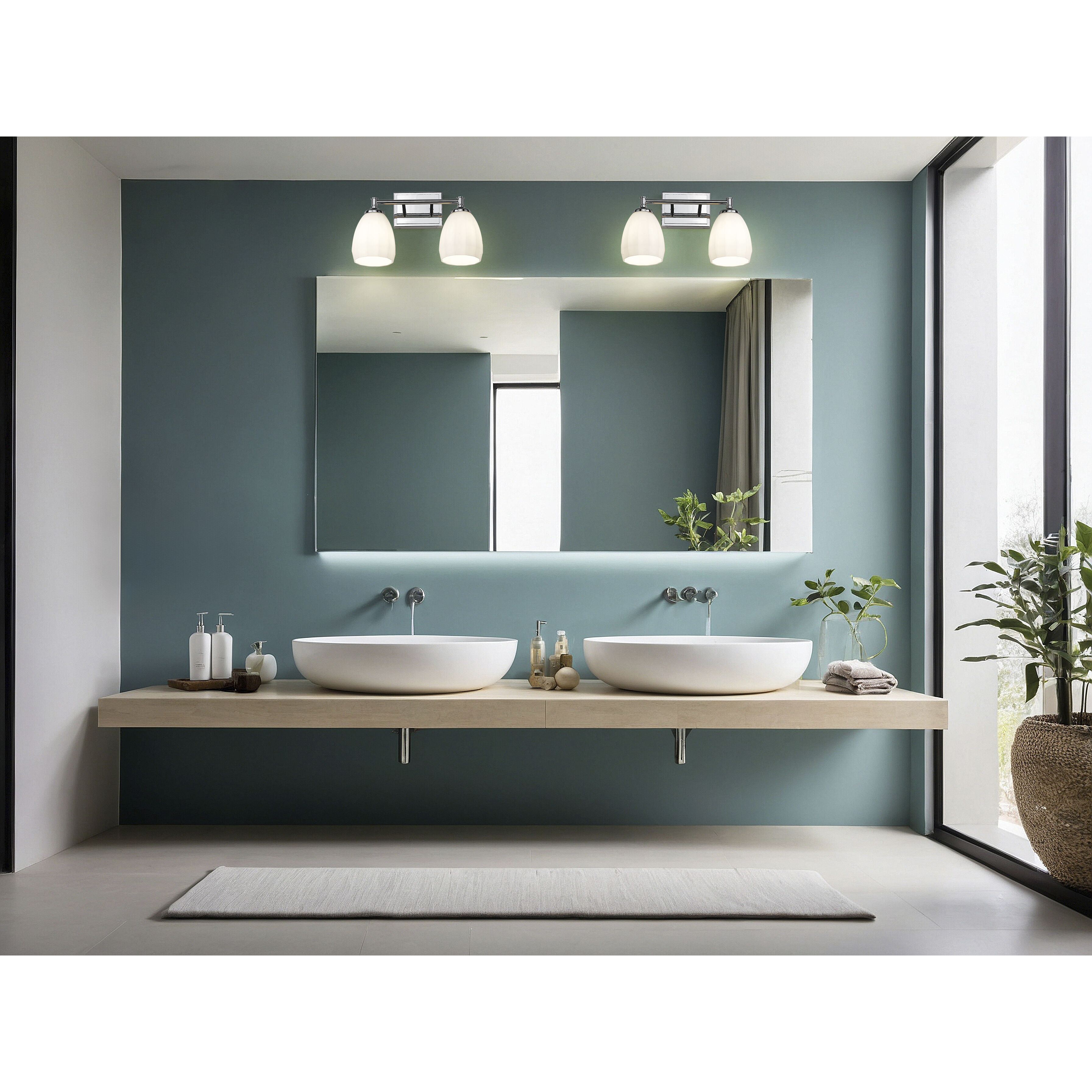 Oren 2 Light 16 inch Chrome Bath Vanity Light Wall Light