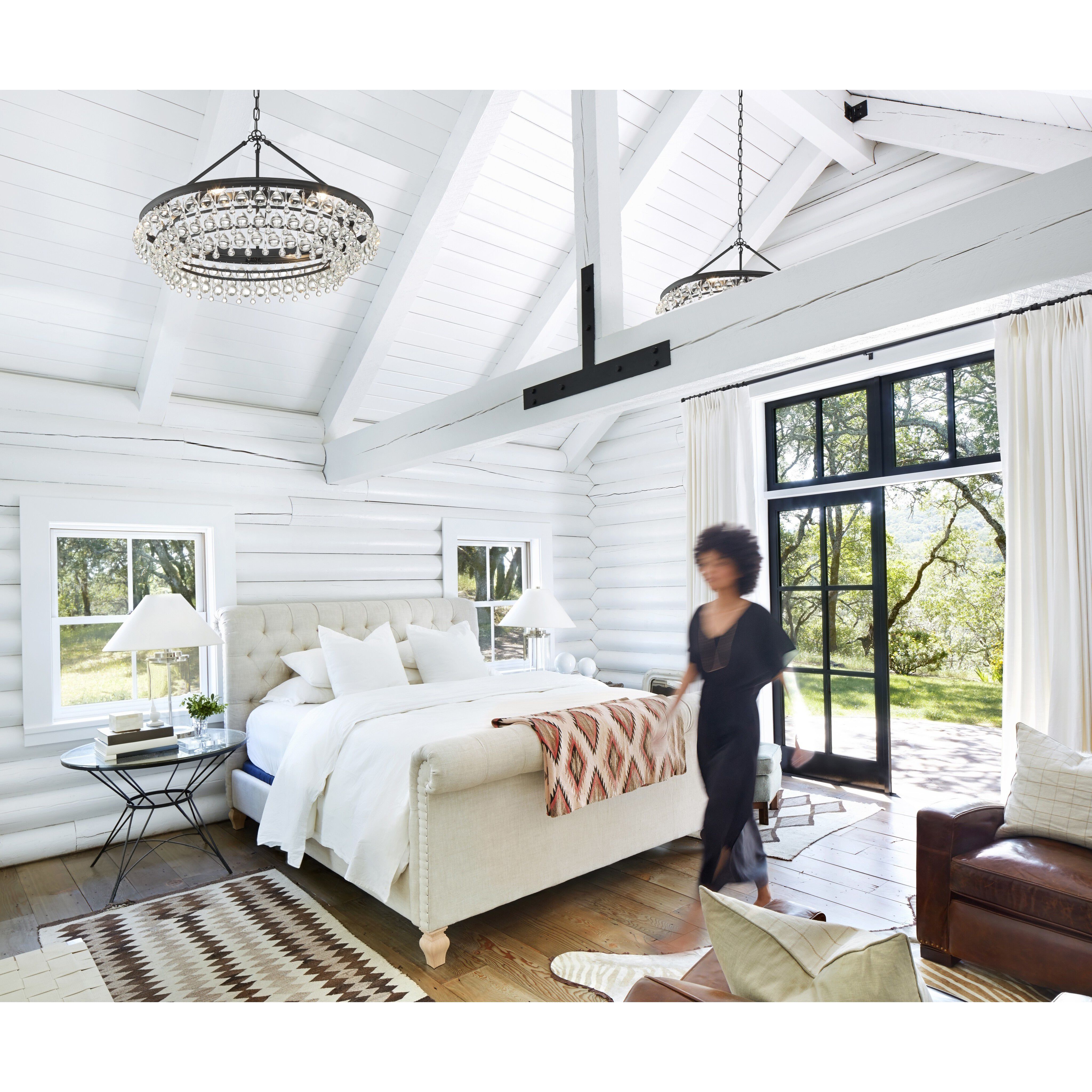 Calypso 6 Light 30 inch Matte Black Chandelier Ceiling Light