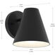 Mik 1 Light 6.25 inch Matte Black Outdoor Wall Light