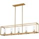 Sean Lavin Zire 5 Light 48 inch Satin Brass Island Pendant Ceiling Light