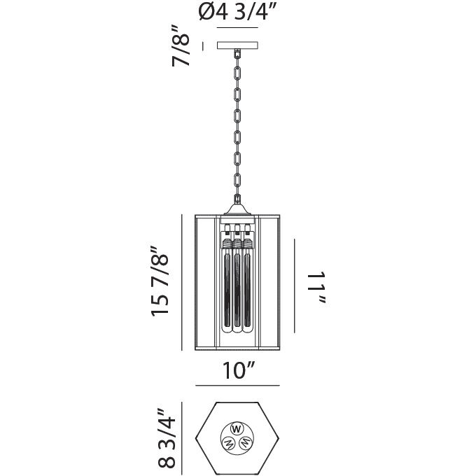 Creed LED 8.75 inch Matte Black Pendant Ceiling Light