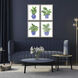 Botanical Blues Blue and Green and White Framed Art