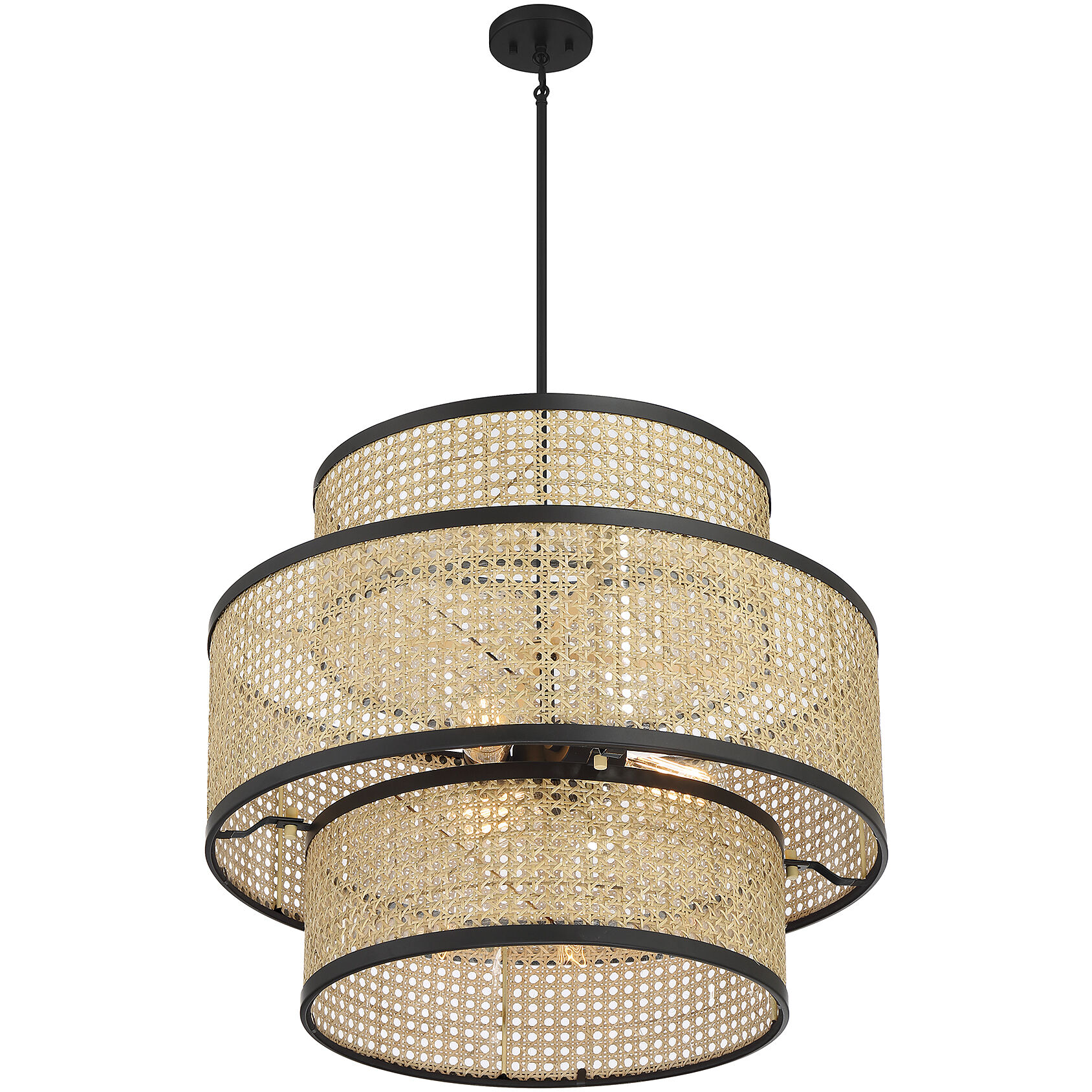 Meridian M7016MBK Mid-Century Modern 3 Light 22 inch Matte