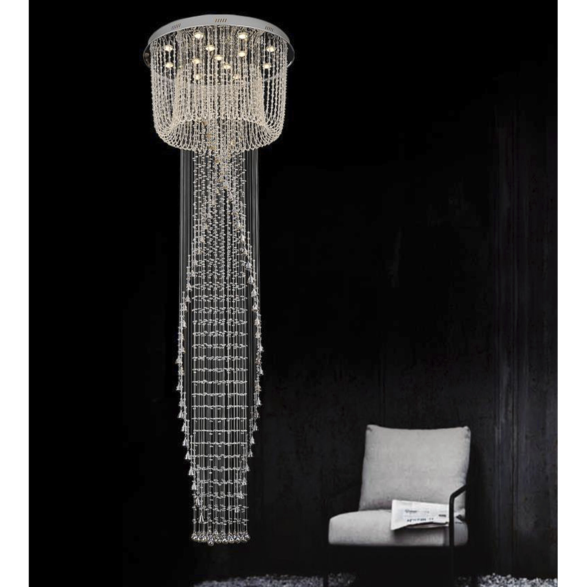 Hallway 13 Light 26 inch Chrome Flush Mount Ceiling Light