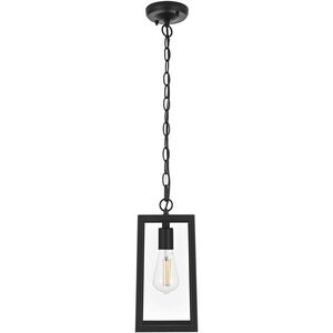 Veda 1 Light 5.5 inch Black Outdoor Pendant