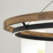Sean Lavin Grace LED 65 inch Textured Black and Teak Wood Outdoor Chandelier