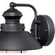 Harwich LED 8 inch Textured Black Outdoor Wall