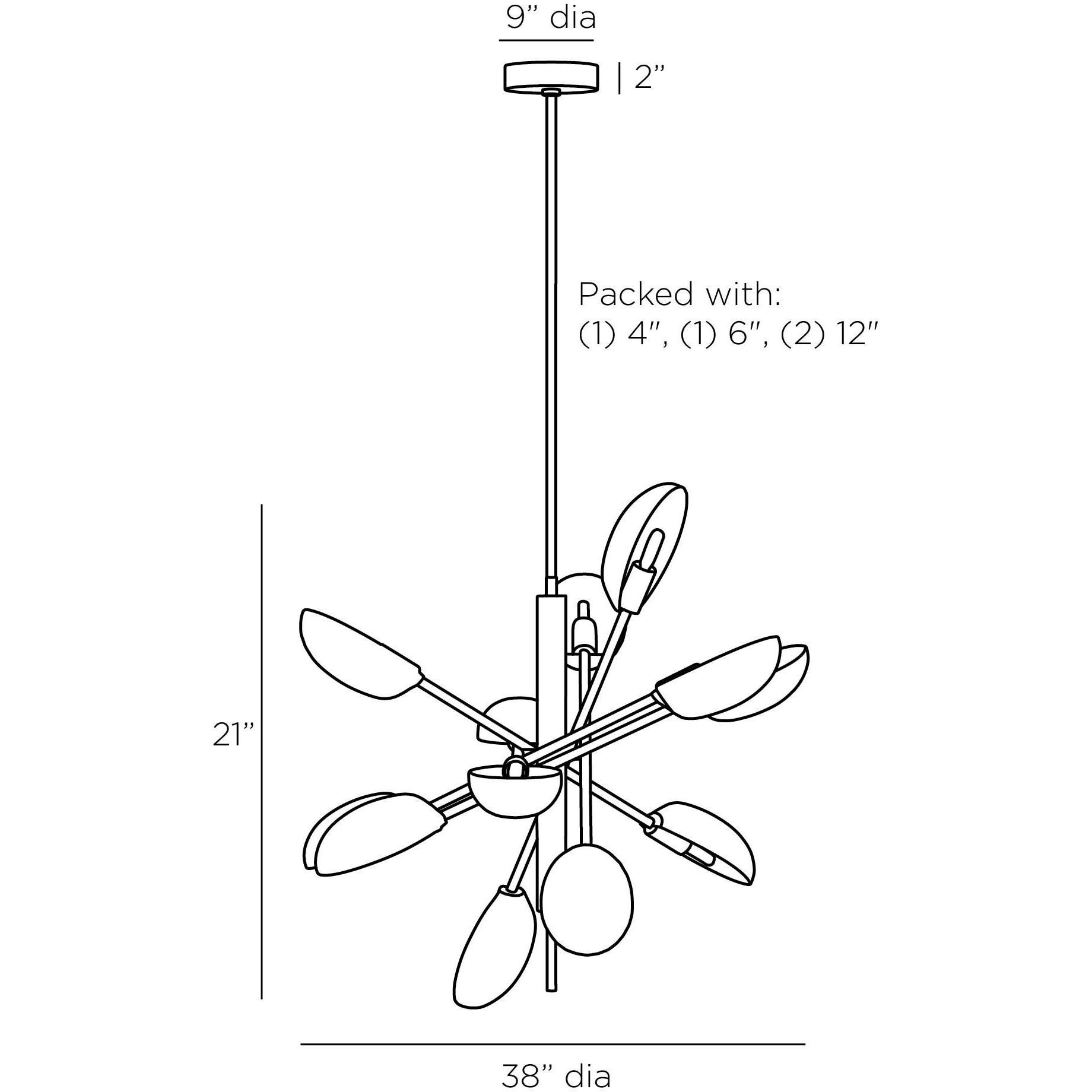 Bryce 12 Light 31.5 inch Antique Brass Chandelier Ceiling Light