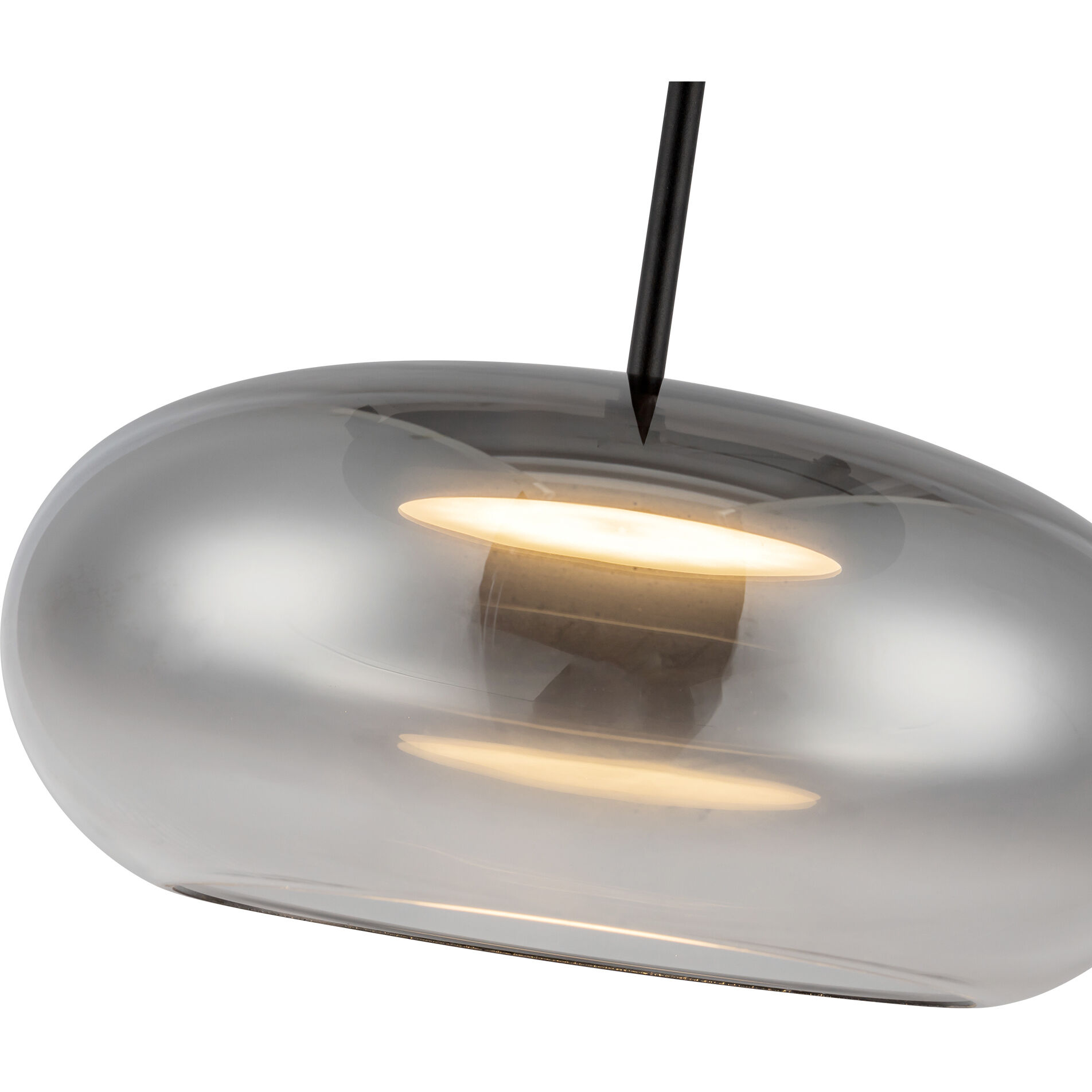 Trinity Pendant Ceiling Light in Smoked Glass