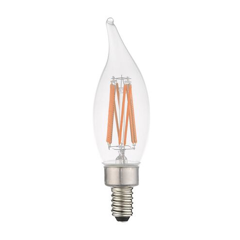 Allison LED CA10 Flame Tip E12 Candelabra Base 5.30 watt 3000K Filament LED Bulbs, Pack of 10