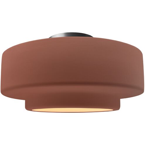 Radiance 1 Light 16.5 inch Canyon Clay and Brushed Nickel Semi Flush Ceiling Light
