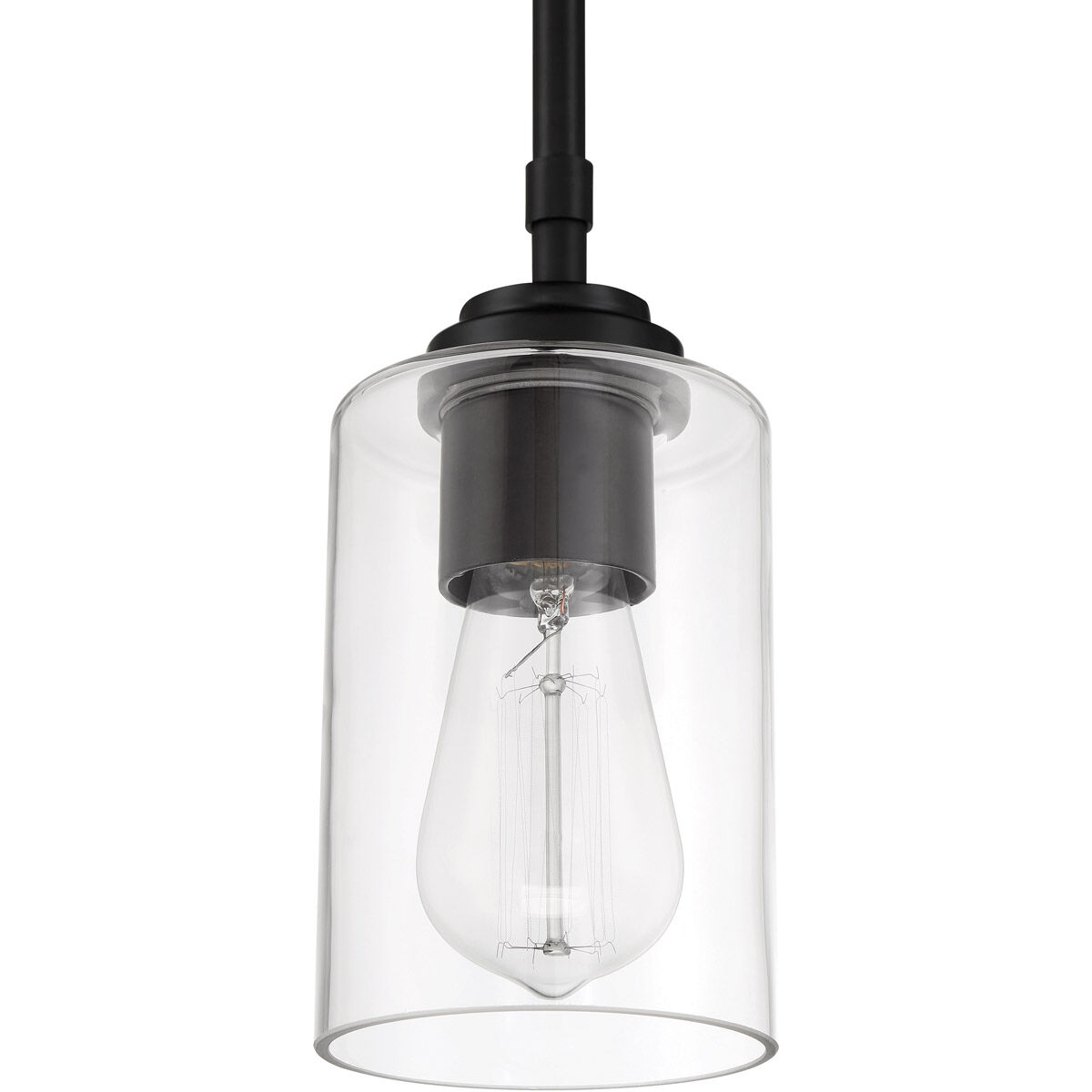 Stowe 1 Light 5 inch Flat Black Mini Pendant Ceiling Light