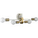 Sabine 4 Light 24 inch Textured White and Brushed Gold Vanity Light Wall Light
