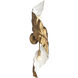 Spira Wall Sconce Wall Light in Pearlized Antique Brass With White