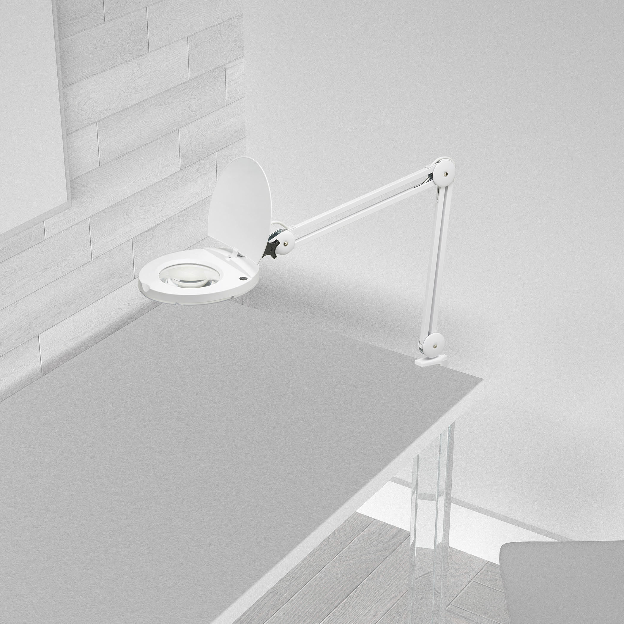 Modern 47 inch 8.00 watt White Task Table Lamp Portable Light