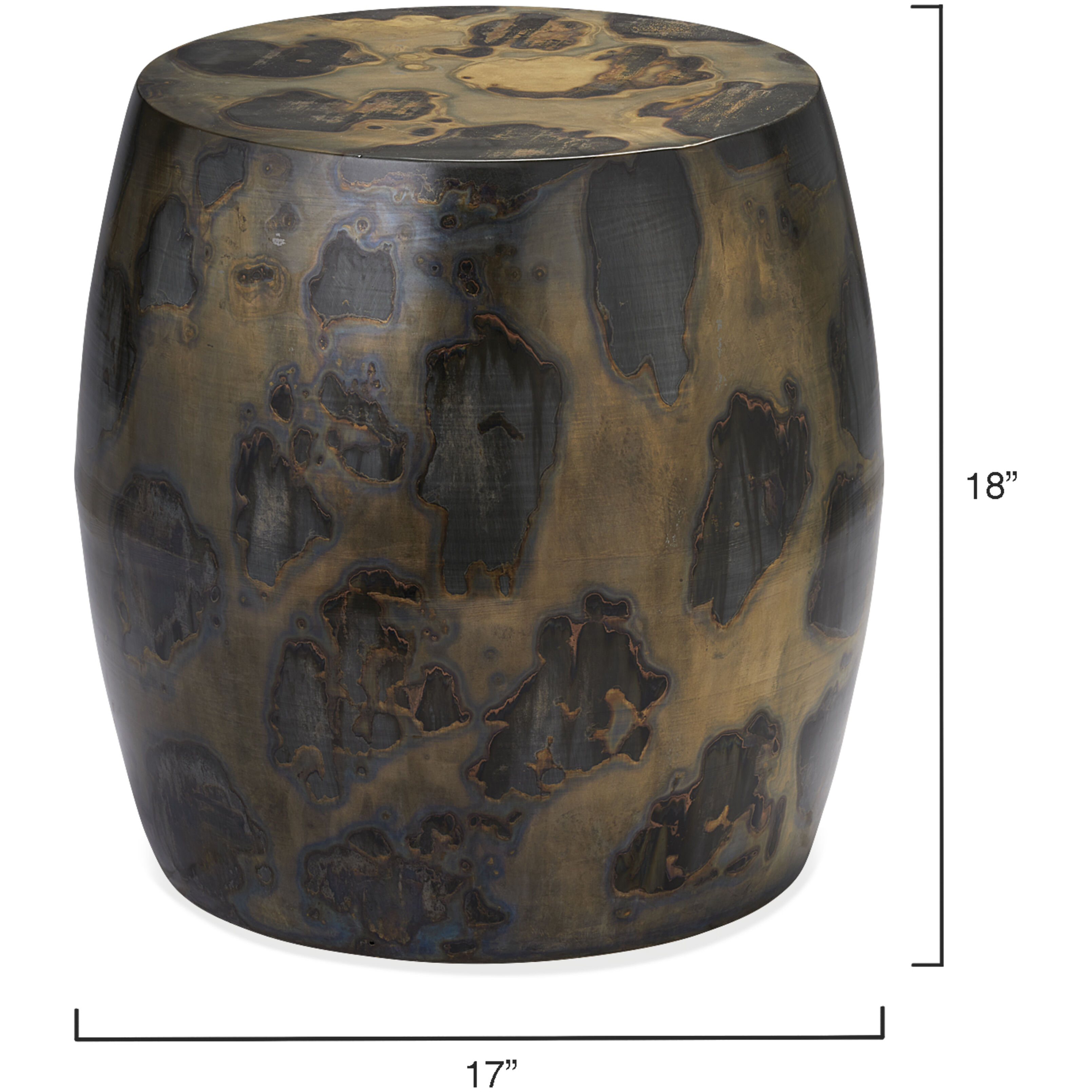 Realm 18 X 17 inch Acid Washed Metal Side Table