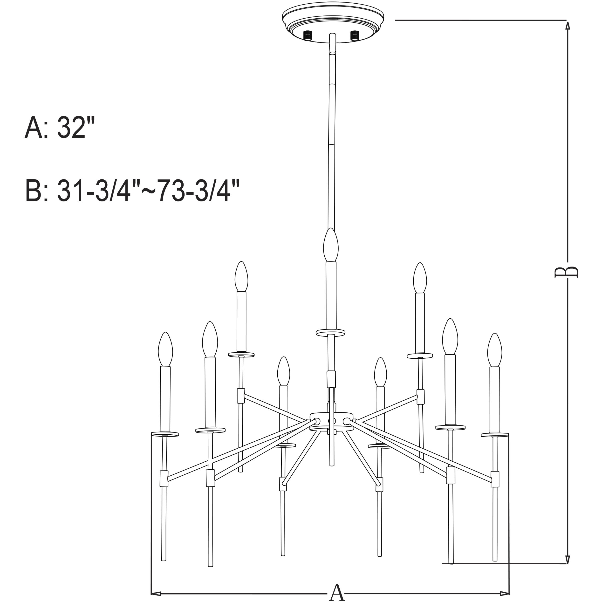 Kedzie LED 32 inch Natural Brass Chandelier Ceiling Light