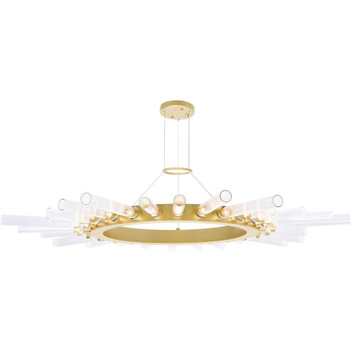 Collar LED 48 inch Satin Gold Chandelier Ceiling Light