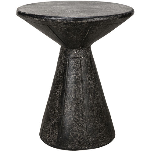 Pedestal 24 X 20 inch Black Fiber Cement Side Table