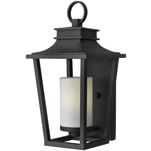 Sullivan Outdoor Wall Mount Lantern in Black, Medium