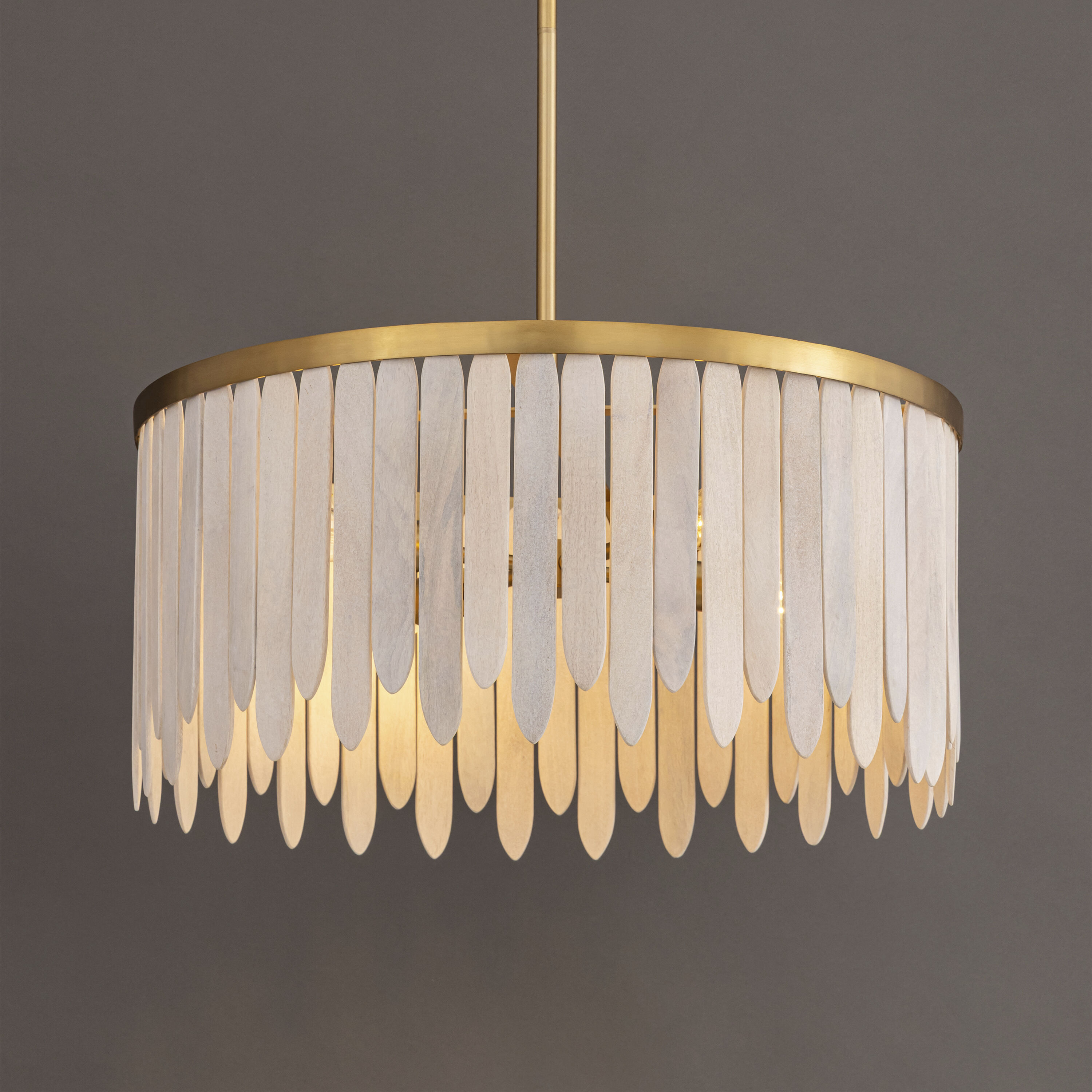 Marimba 4 Light 26 inch Weathered White Single Pendant Ceiling Light