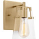 Drew & Jonathan Crofton 1 Light 5.25 inch Satin Brass Sconce Wall Light