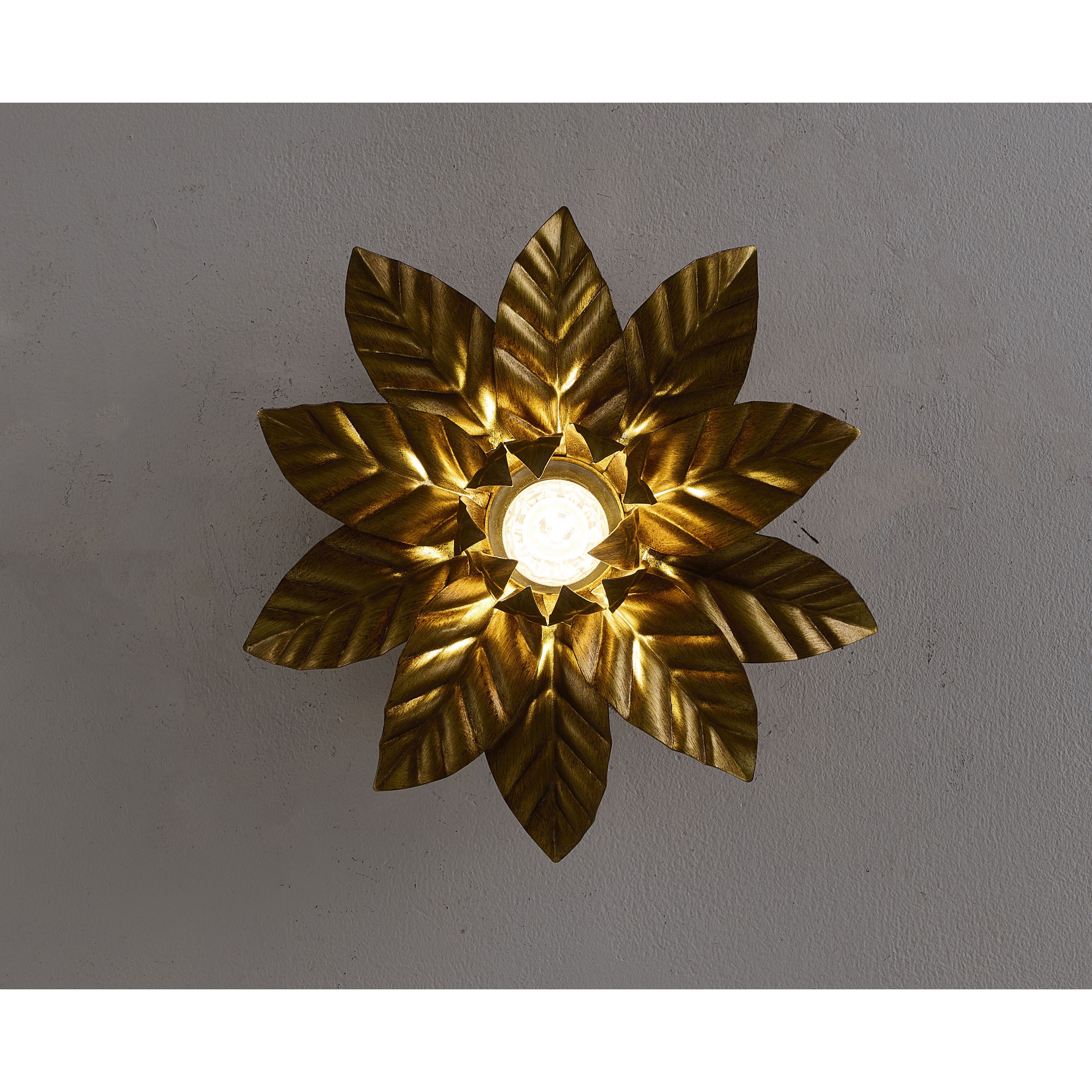 LEGA Series 1 Light 18 inch Gold Flush Mount Ceiling Light