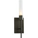 Vela 1 Light 4.5 inch Natural Iron ADA Sconce Wall Light in Frosted