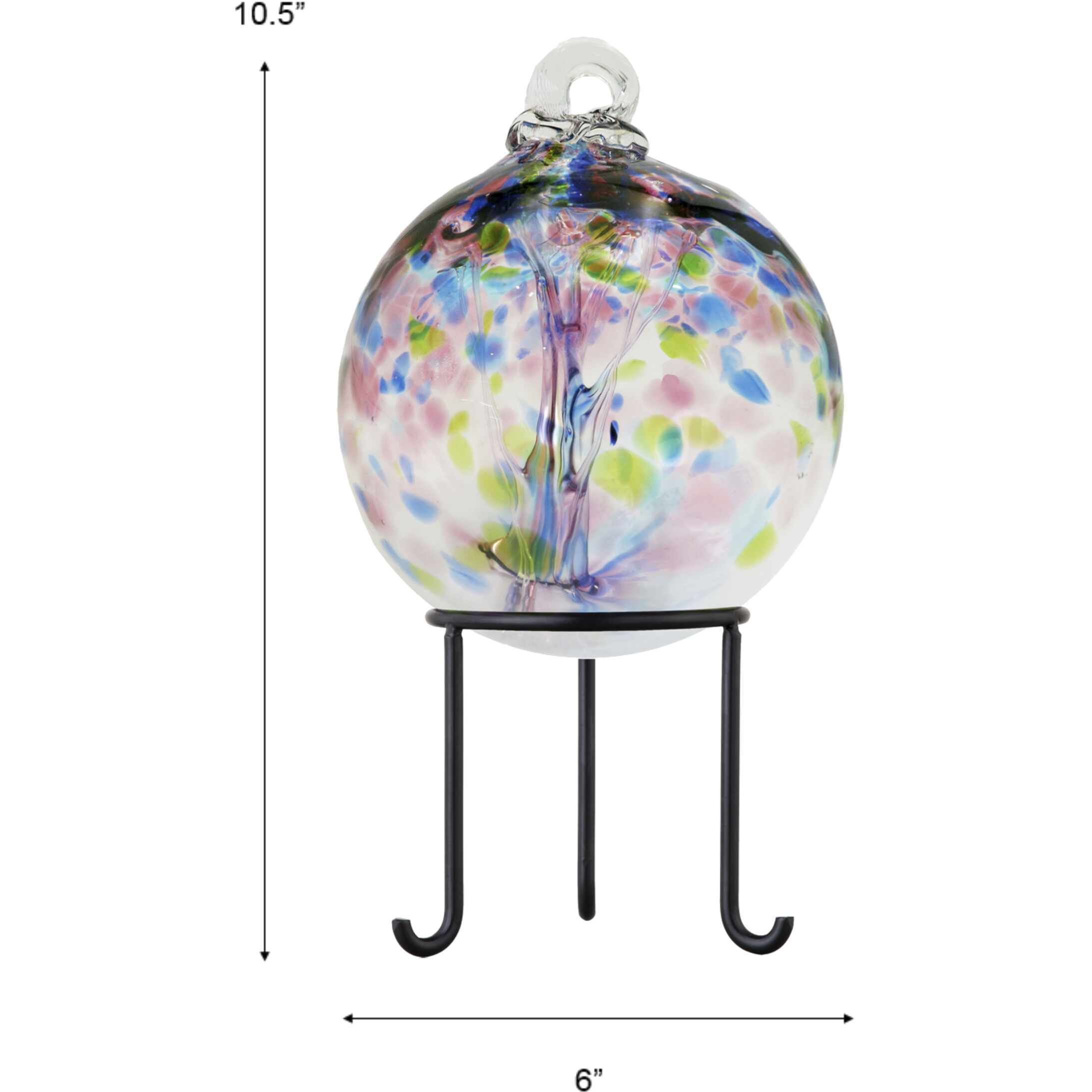 Tree Of Life Multi-color Art Glass Orb