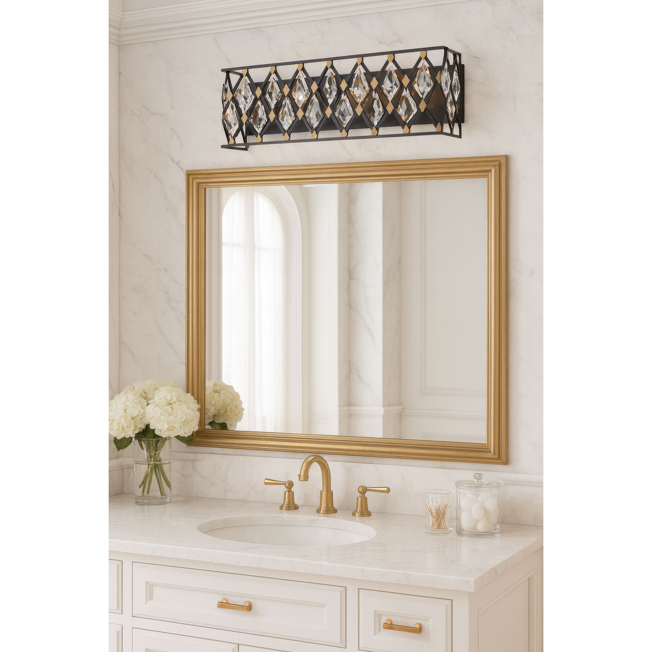 Windsor 3 Light 23.75 inch Carbon and Havana Gold Bath Vanity Light Wall Light