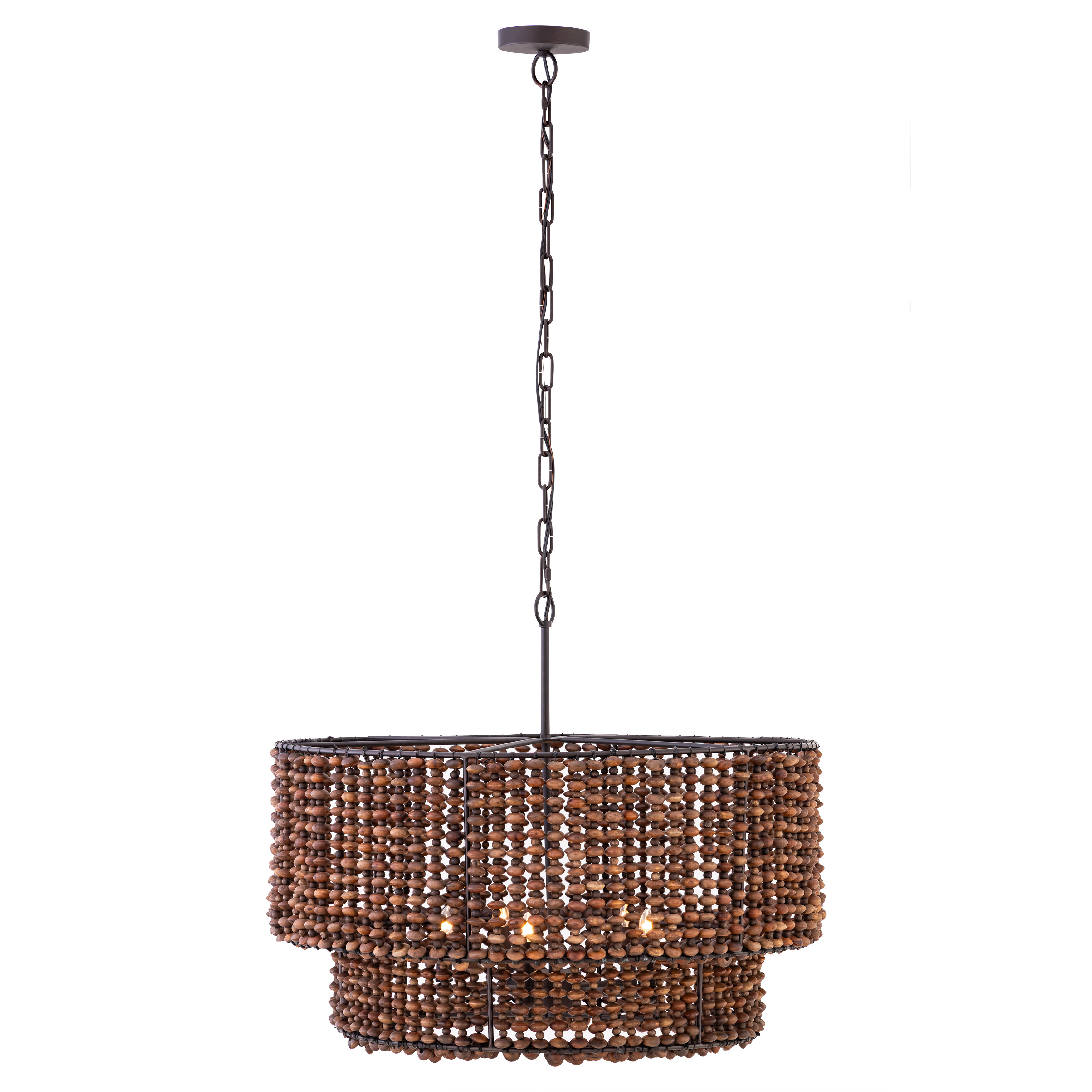 Beaudelle 5 Light 30 inch Dark Bronze Pendant Ceiling Light