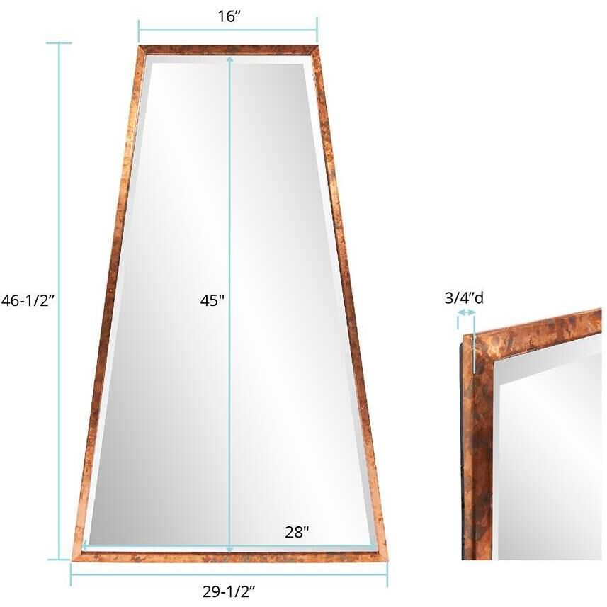 Ezra 47.5 X 29.5 inch Copper Mirror
