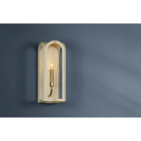 Lincroft 1 Light 6 inch Vintage Gold Leaf and Soft Sand Wall Sconce Wall Light