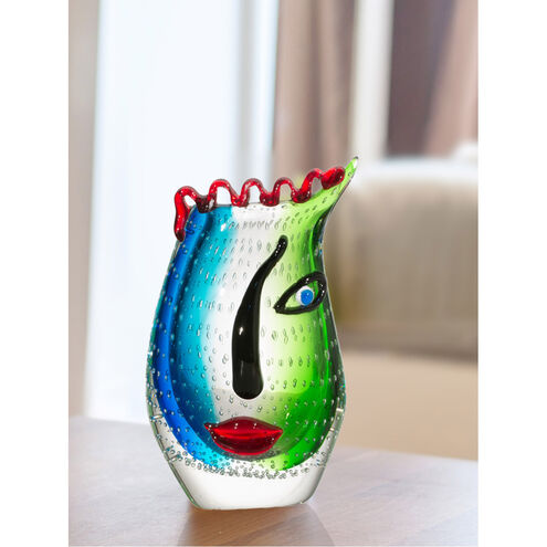 Evelyn 12 X 7 inch Hand Blown Art Glass Vase