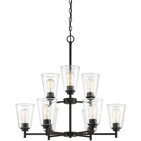 Westin 9 Light 30 inch Matte Black Chandelier Ceiling Light