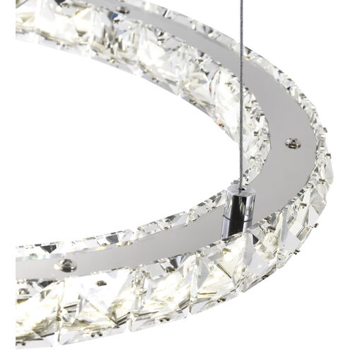 Ring LED 24 inch Chrome Chandelier Ceiling Light